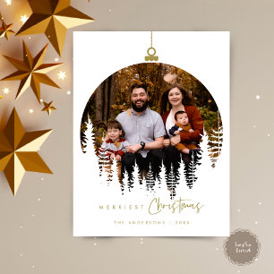 Carte Postale Minimaliste moderne, photo de famille de Noël la p
