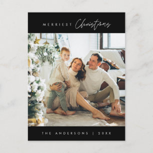 Carte Postale Minimaliste moderne, photo de famille de Noël la p