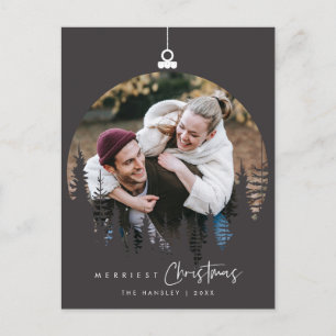 Carte Postale Minimaliste Moderne, Photo de Famille Joyeux Noël