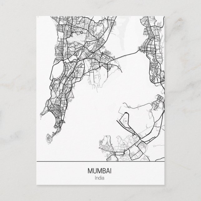 Carte Postale minimaliste Mumbai Inde (Devant)