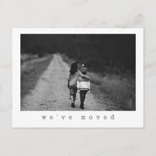 Carte Postale Minimaliste Nous avons déménagé dans une nouvelle 