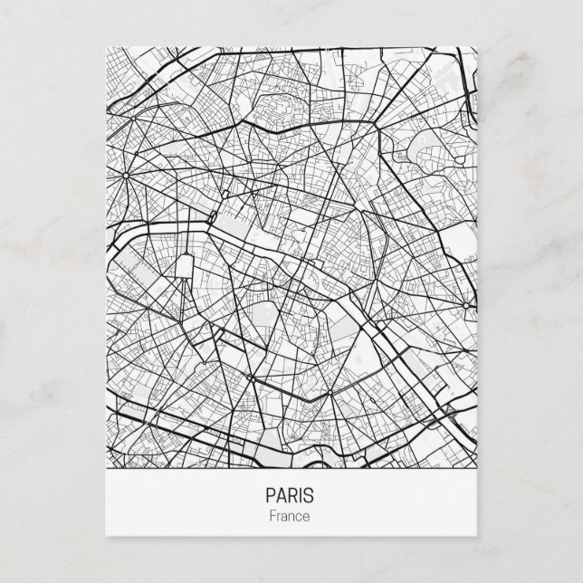 Carte Postale Minimaliste Paris France (Devant)