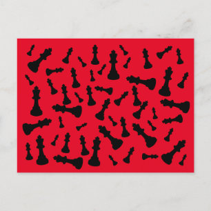 Carte postale Minimaliste Pop Art King Chess