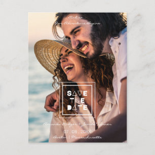 Carte Postale Minimaliste tendance romantique photo Couple Maria