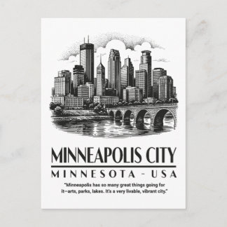 Carte Postale Minneapolis City Minnesota USA