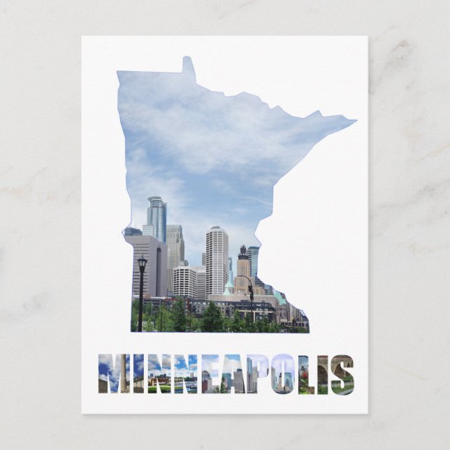 Carte Postale Minneapolis Minnesota City Skyline Travel (Devant)