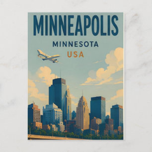 Carte Postale Minneapolis Minnesota États-Unis Lacs Ville de la