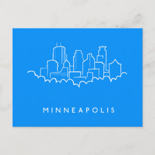 Carte Postale Minneapolis, Minnesota Skyline