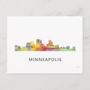 CARTE POSTALE MINNEAPOLIS, MINNESOTA SKYLINE WB1 -
