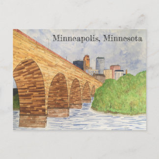 Carte postale Minneapolis, Minnesota Stone Arch Br