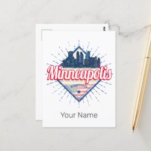 Carte Postale Minneapolis Minnesota USA Skyline États-Unis