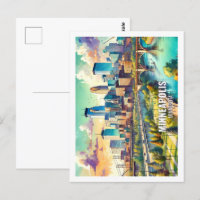 Minneapolis Minnesta USA Fameuse Place aquarelle