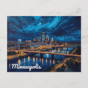 Carte Postale Minneapolis Riverfront City Art