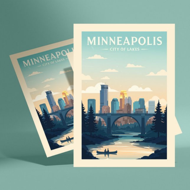 Carte Postale Minneapolis vintage (Créateur téléchargé)
