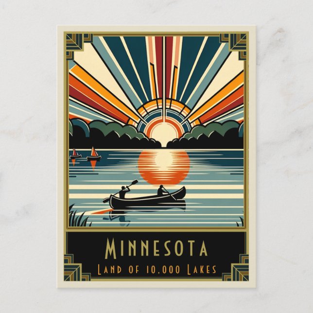 Carte Postale Minnesota | Art déco (Devant)