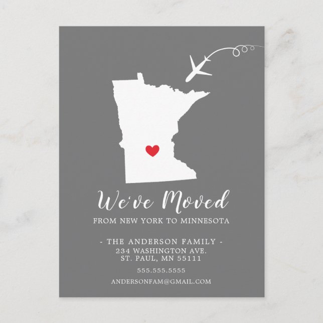 Carte postale MINNESOTA Faire-part mobile (Devant)