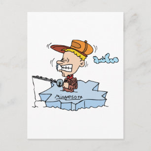 Carte Postale Minnesota MN Ice Fishing Vintage voyage Souvenir