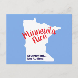 Carte Postale Minnesota Nice, le gouvernement n'est pas audité –