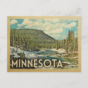 Carte Postale Minnesota Vintage voyage Snowy Winter Nature