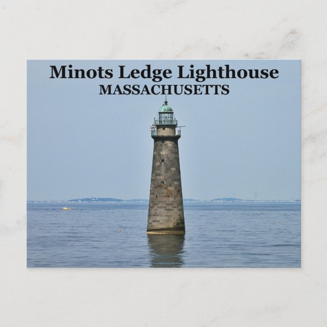 Carte Postale Minots Ledge Lighthouse, Massachusetts (Devant)