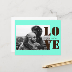 Carte Postale Mint Green Love You Plus de valentines Jour