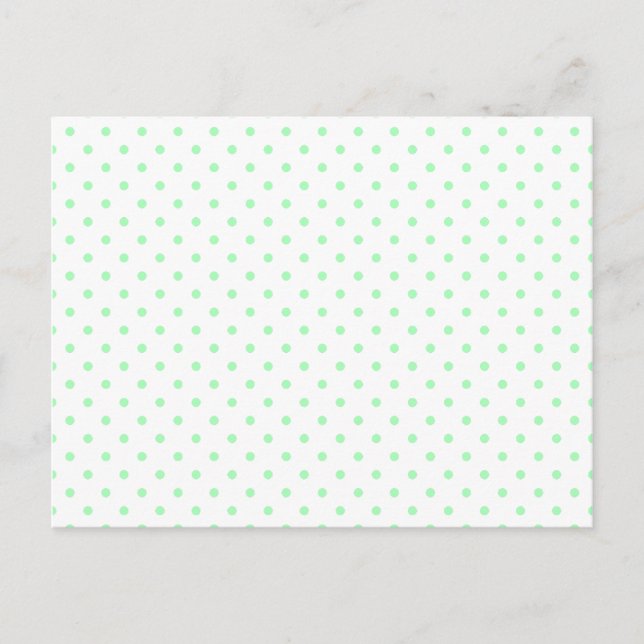 Carte Postale Mint Green Polka Dots (Devant)
