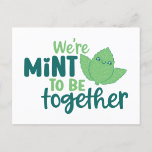 Carte Postale Mint To Be Together Cute Pun Funny Valentine's Day