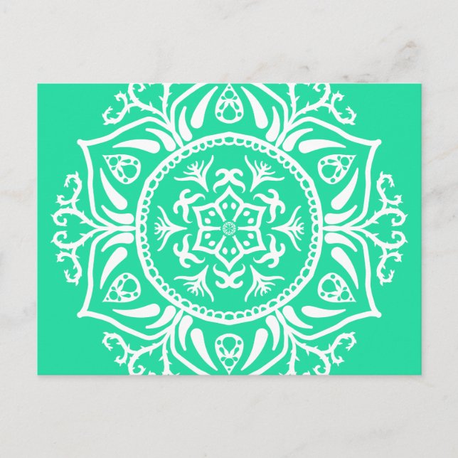 Carte Postale Minty Mandala (Devant)