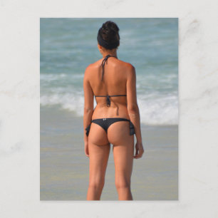 Carte Postale Minuscule photo noire de Bikini