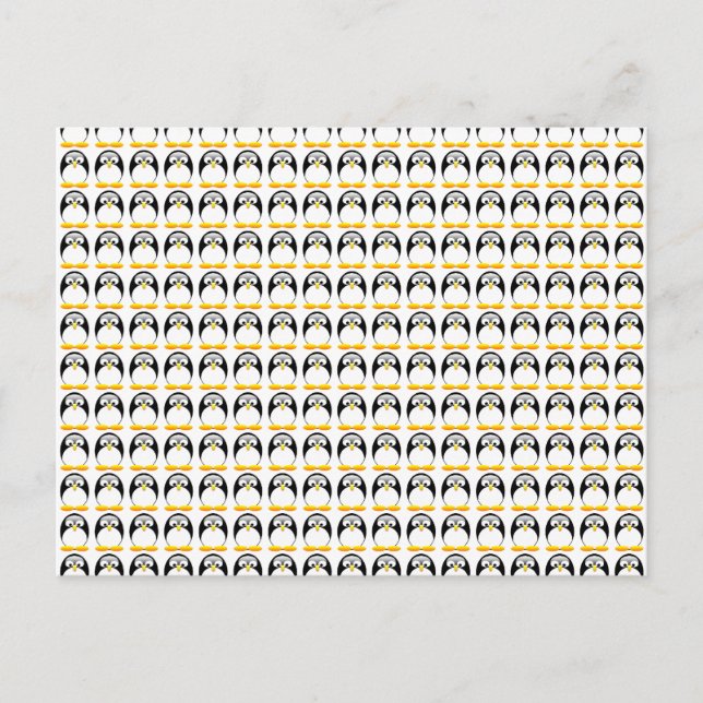 Carte Postale Minuscules pingouins (Devant)