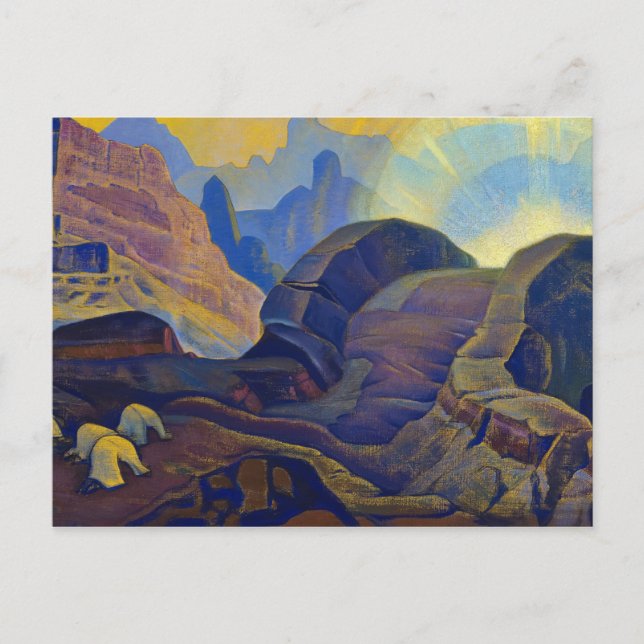 Carte Postale Miracle, apparition du Messie par Nicholas Roerich (Devant)
