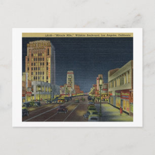 Carte Postale Miracle Mile, Wilshire Blvd, Los Angeles Vintage
