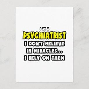 Carte Postale Miracles and Psychiatrists ... Funny