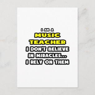 Carte Postale Miracles et professeurs de musique ... Drôle