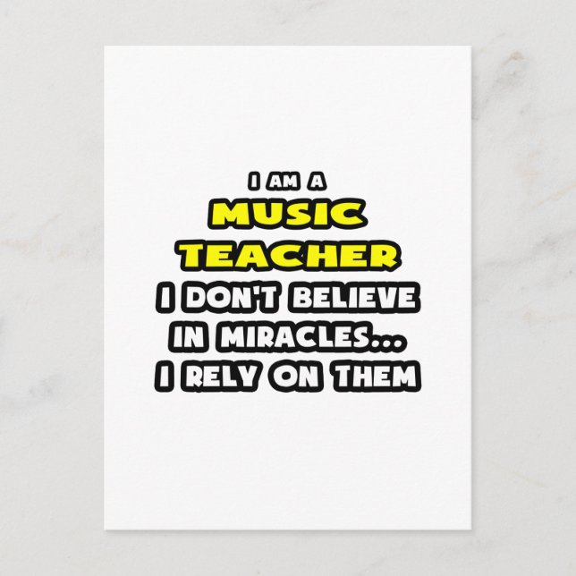 Carte Postale Miracles et professeurs de musique ... Drôle (Devant)