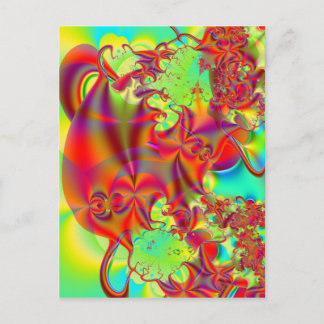 Carte Postale Mirador II ・ Fractage Art ・ Rouge et Vert