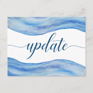 Carte postale Mise à jour du mariage - Aquarelle d