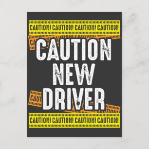 Carte Postale Mise en garde Nouveau conducteur Conduite nouvelle