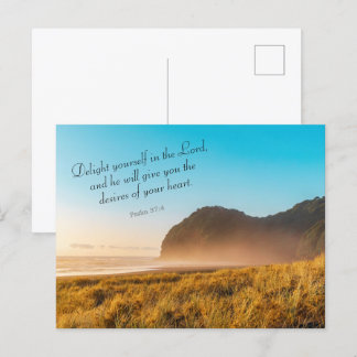 Carte Postale Mise en oeuvre de la Bible Inspirationnelle Verse
