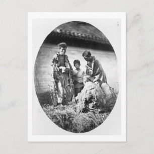 Carte Postale Misery en Chine, c.1875 (b/w photo)