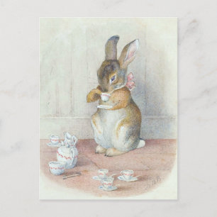Carte Postale Miss Bunny Boire Du Thé