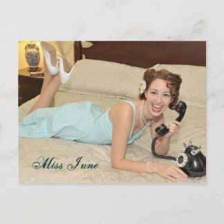 Carte Postale Miss June-Postcard