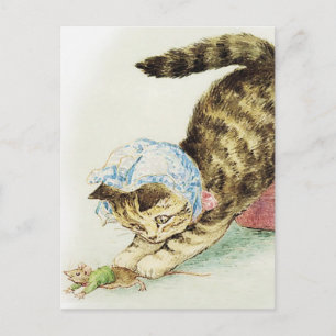 Carte Postale “Miss Moppet Chases a Mouse” by Beatrix Potter