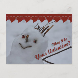 Carte postale Miss Snowman CC0378 Valentine