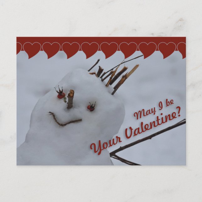 Carte postale Miss Snowman CC0378 Valentine (Devant)