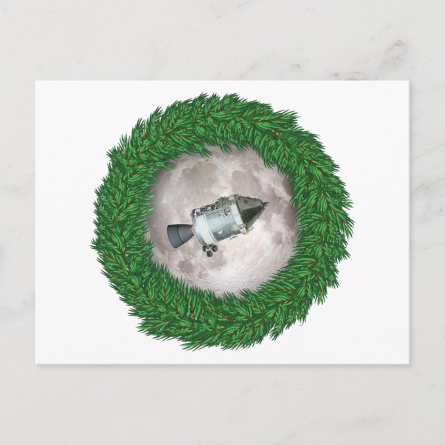 Carte Postale Mission Apollo 8 Christmas Eve Moon (Devant)