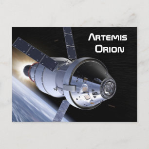Carte Postale Mission Artemis Orion SLS Moon