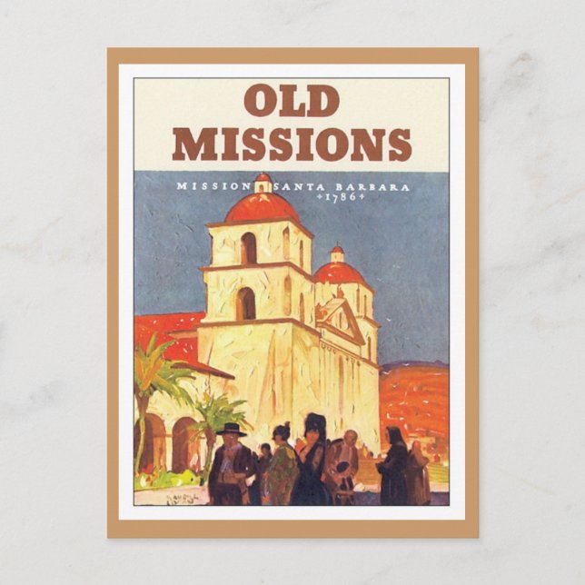 Carte Postale Missions vintages Père Noël Barbara (Devant)
