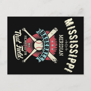 Carte Postale Mississippi Meridian Baseball