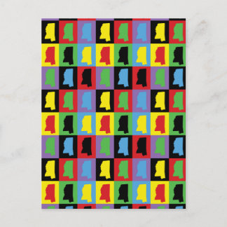 Carte Postale Mississippi Motif Pop Art